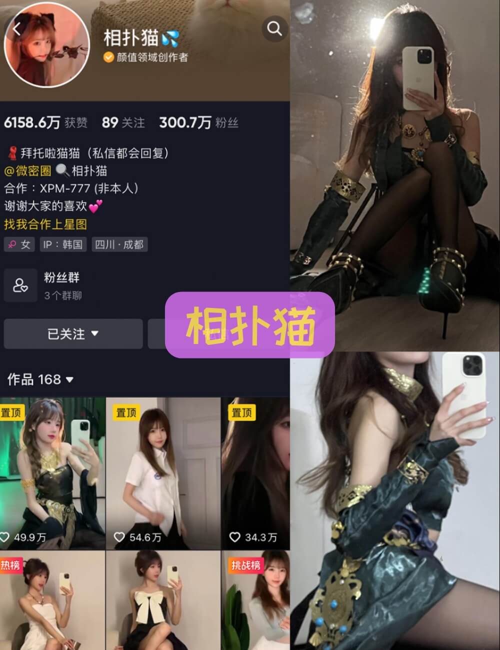 抖音铁粉空间 相扑猫 微密圈黑丝汉服写真合集资源下载